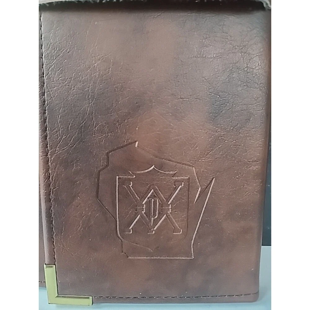 Vintage Time Lock Leather Portfolio